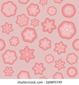Lovely pink flowers pattern