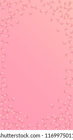  Lovely Pink Hearts Falling on Pink Background. Illustration with Pink Hearts for your Design.
    Wedding Background for Greeting Card, Invitation or Banner.
 Vector illustration