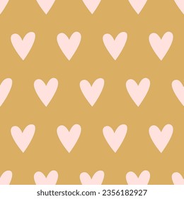 Lovely pink hearts. Seamless pattern. Vector illustration in flat modern style.
