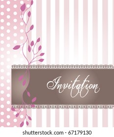 lovely pink invitation