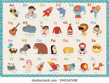 Spanish Alphabet Images Stock Photos Vectors Shutterstock