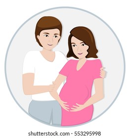 lovely pregnant.vector illustrator