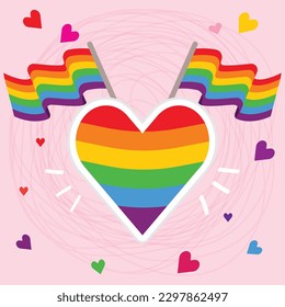 Lovely Pride flag (Pride Month 2023) - The LGBT community Pride2023