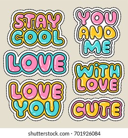 Lovely quote set of cute patch.