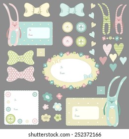 Lovely rabbits frames set