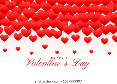 lovely red hearts pattern happy valentines day