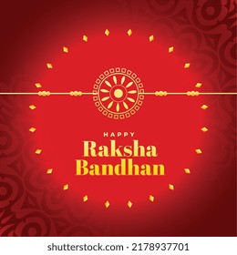 lovely red raksha bandhan festival greeting card background  