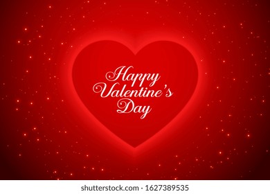 lovely red valentines day sparkles background design