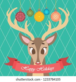Lovely reindeer Christmas greeting