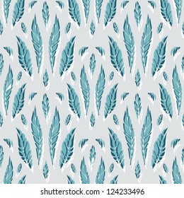 Lovely repeating vector background with feathers