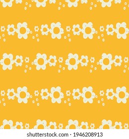 Lovely retro flower vector seamless repeat pattern