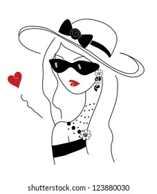 Lovely retro girl