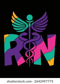 Lovely RN Registered Nurse Tie Dye