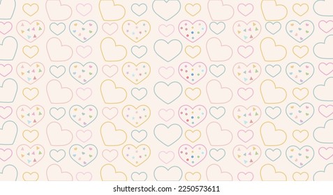 Lovely Romantic Background With Hearts