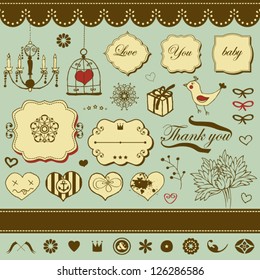 Lovely romantic set for Your design