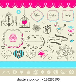 Lovely romantic set for Your design