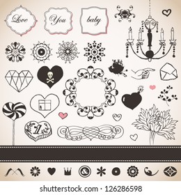Lovely romantic set for Your design