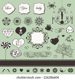 Lovely romantic set for Your design