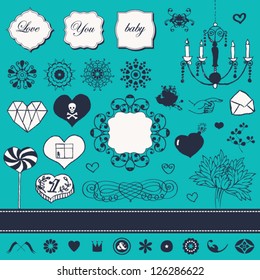 Lovely romantic set for Your design