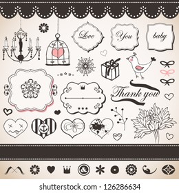 Lovely romantic set for Your design