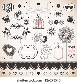 Lovely romantic set for Your design