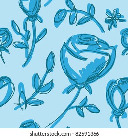 lovely roses seamless pattern