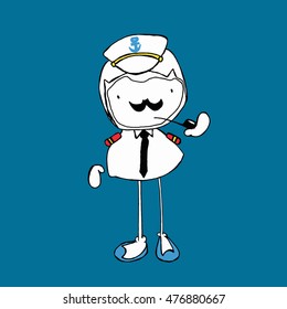 Lovely sailor with a pipe 