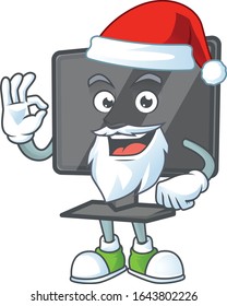A lovely Santa computer screen mascot picture style with ok finger