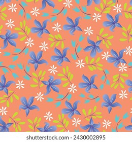 Lovely seamless floral pattern. Beautiful print for your design and textile decoration