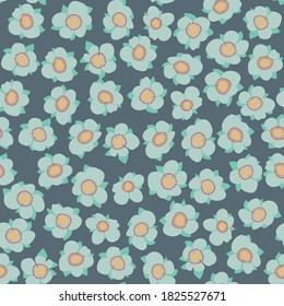 Bonito patrón floral sin fisuras con flores pequeñas de colores vivos. Millefleurs al estilo popular. Fondo de planta para textiles, papel pintado, cubiertas, superficie, impresión, envoltura, scrapbooking, desacoplamiento.