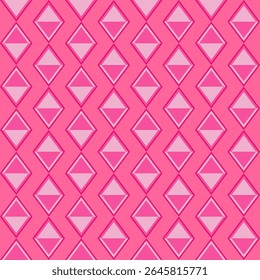 Lovely seamless geometric abstract pattern with pink triangles and diamonds.