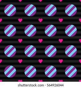 Lovely seamless pattern with a heart symbol. Nice romantic background for Valentine's Day or love theme decoration. Stock vector.