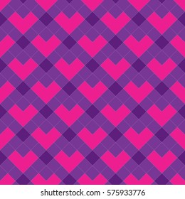 Lovely seamless pattern with a heart symbol. Nice romantic background for Valentine's Day or love theme decoration. Stock vector.