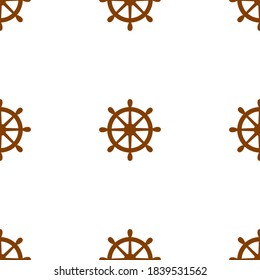 Agradable patrón ininterrumpido con el volante sobre un fondo blanco. Artículos marinos de estilo plano.
Ilustración vectorial de existencias para la decoración y el diseño, textiles,
papel tapiz, papel envolvente