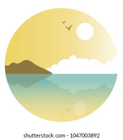 
A lovely seaside view with mountains 
