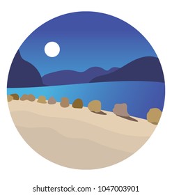 
A lovely seaside view with mountains 
