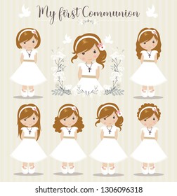 Lovely set of girls for First Communion