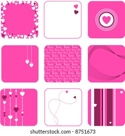 lovely set of hearts - vector