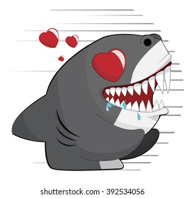 Lovely Shark Character Vector
