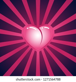 Lovely Shine Heart Vector Image