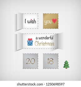 Lovely silver advent calendar vector icon for Christmas time