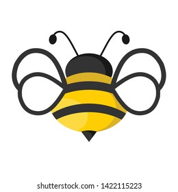 	
Lovely simple design of a yellow and black bee on a white background.vector-illustration