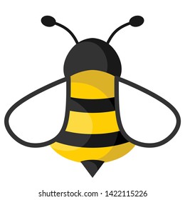 	
Lovely simple design of a yellow and black bee on a white background.vector-illustration