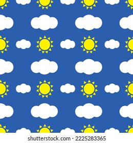 lovely simple good sunny weather seamless pattern