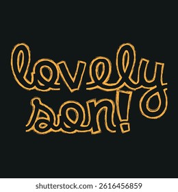 Lovely Son Typography Concept vector illustration