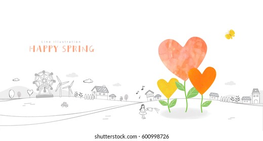 Lovely Spring Illustration