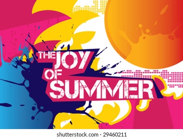 Lovely summer poster. Vector illustration.