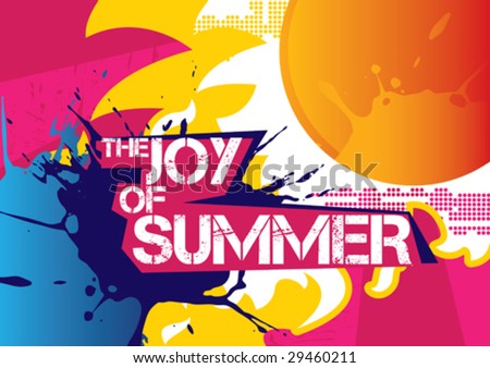 Lovely summer poster. Vector illustration.