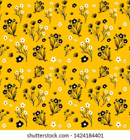 Lovely summer seamless pattern of flowers_