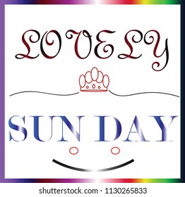 lovely Sunday vector